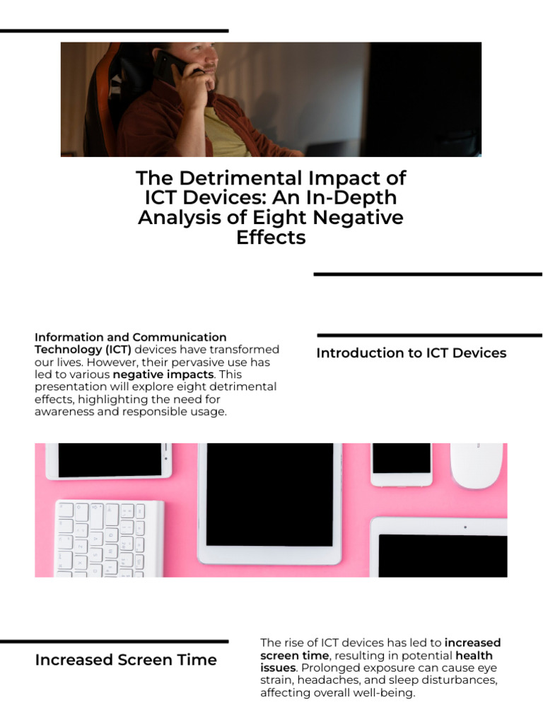 Slidesgo The Detrimental Impact of Ict Devices An in Depth Analysis of ...