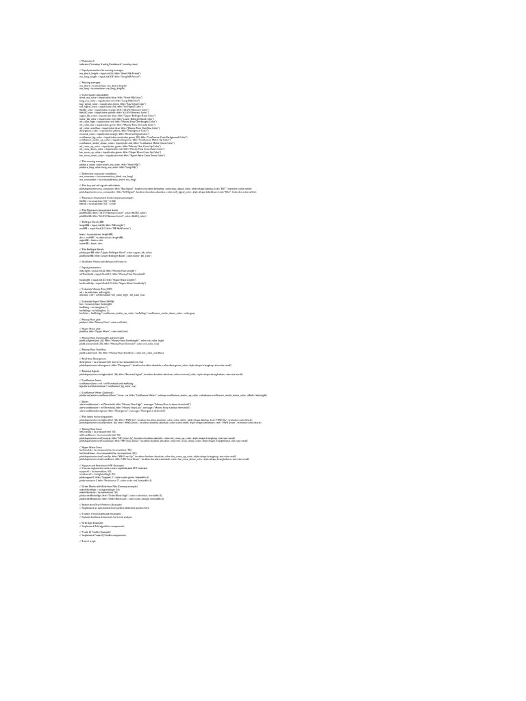 Pine Script Trading Dashboard Features | PDF
