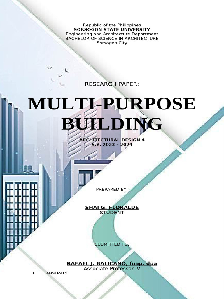 Architectural Design of Multipurpose Buildings | PDF | Building