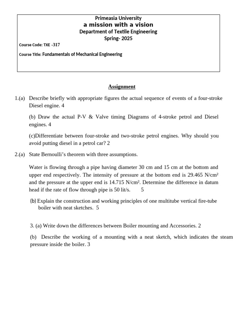 Assignment Txe317spring 25 | PDF