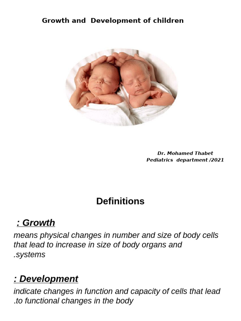 Growth and Development | PDF | Anatomical Terms Of Motion | Medical ...