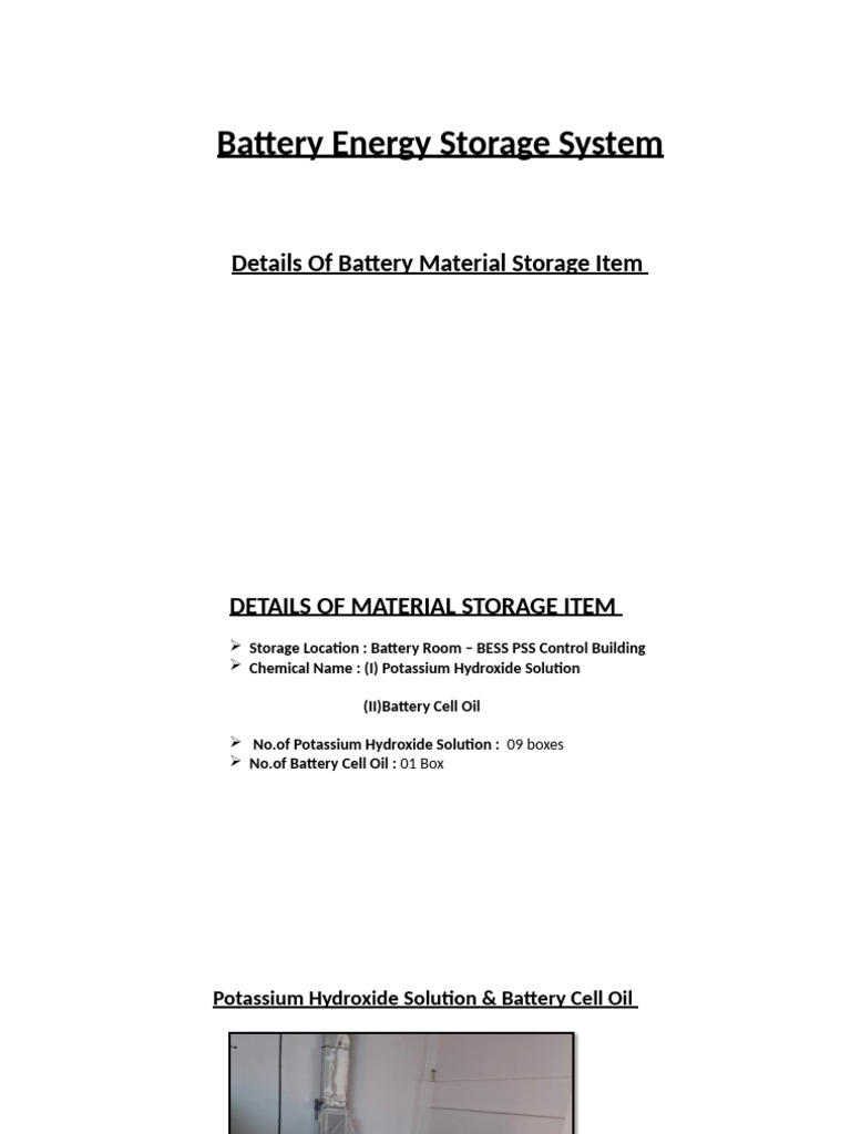 Battery Energy Storage System | PDF