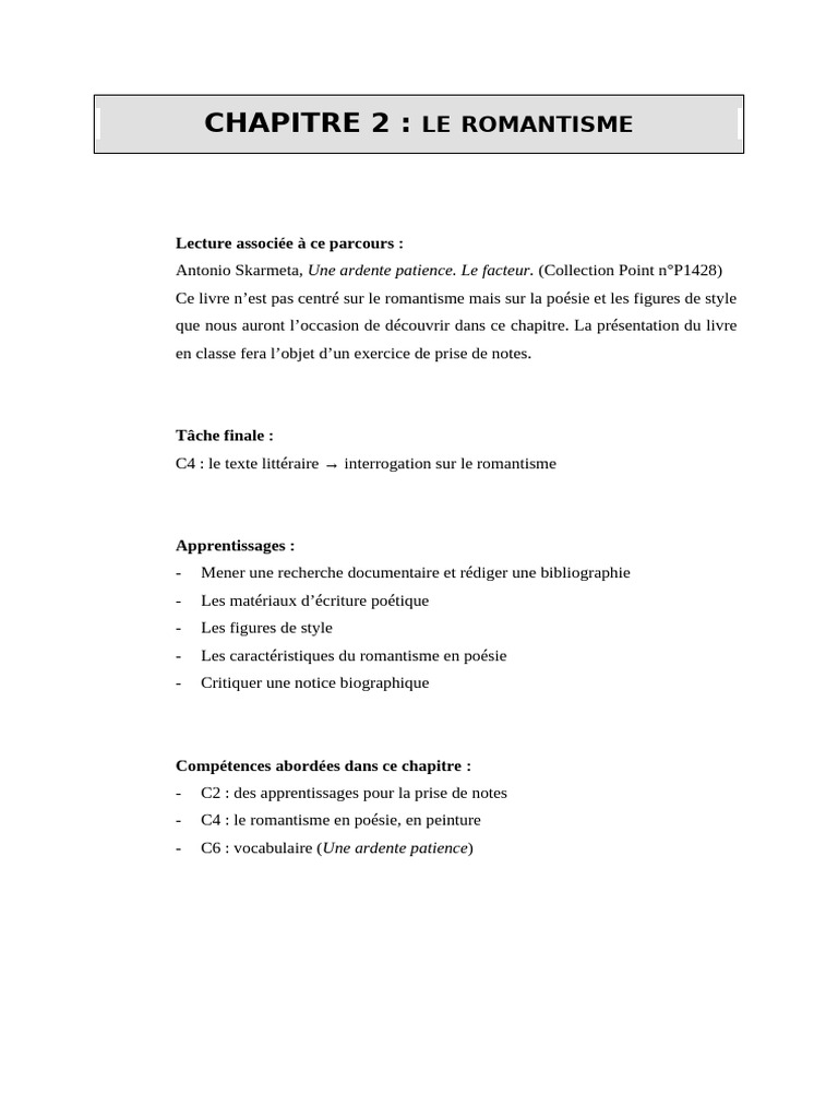 Introduction au Romantisme et Poésie | PDF | Poésie | Rime dans la poésie