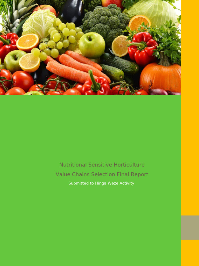 Nutritional Sensitive Horticulture Selection Final - of 02 04 19 | PDF ...