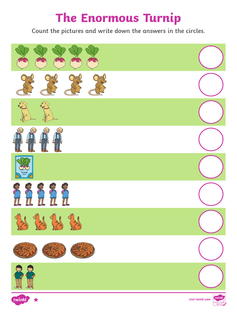 T T 16204 The Enormous Turnip Counting Sheets - Ver - 2 | PDF