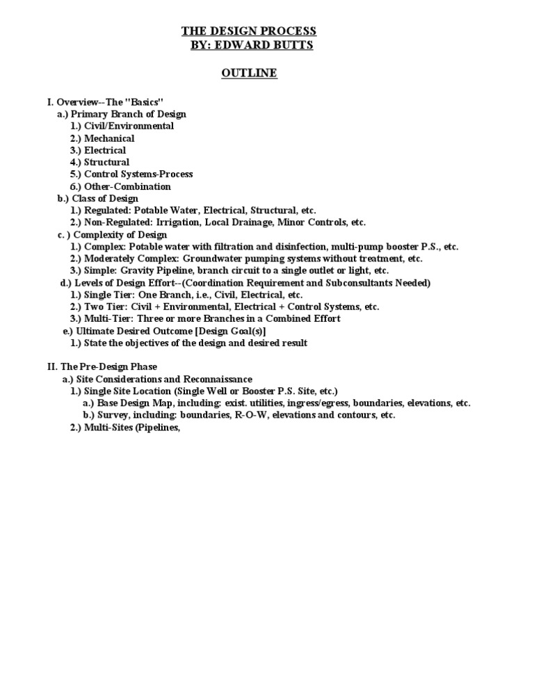 Design Process Overview and Phases | PDF | Environment | Water And Politics