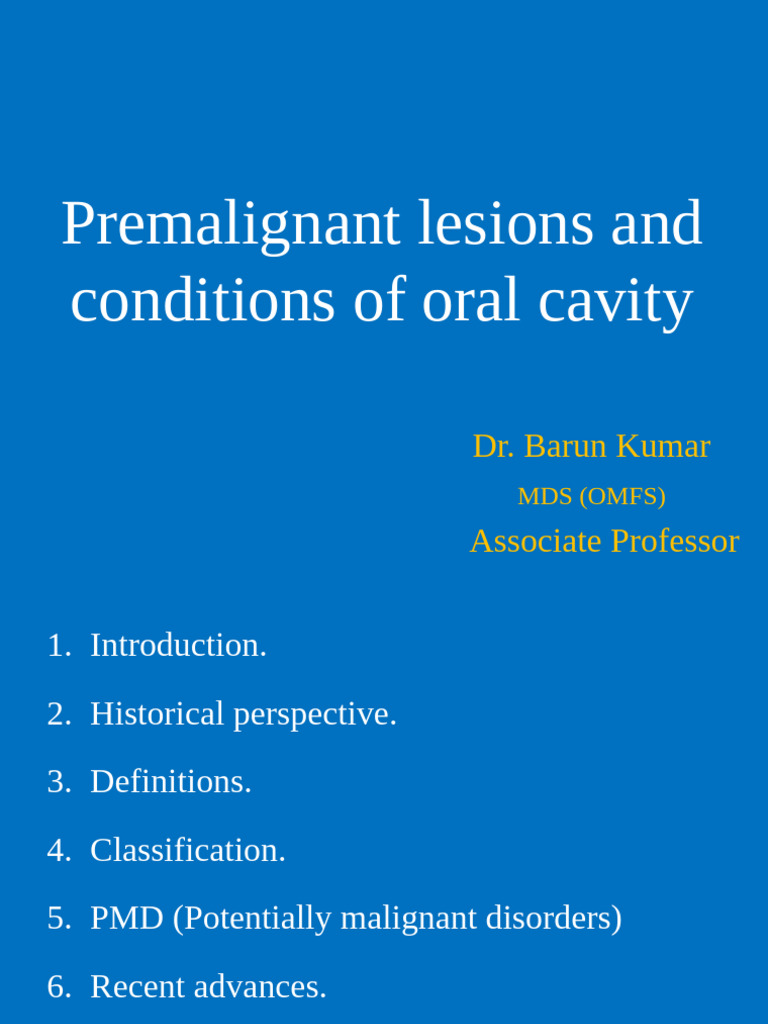 Imp Premalignantlesions and Conditions | PDF | Medical Specialties ...