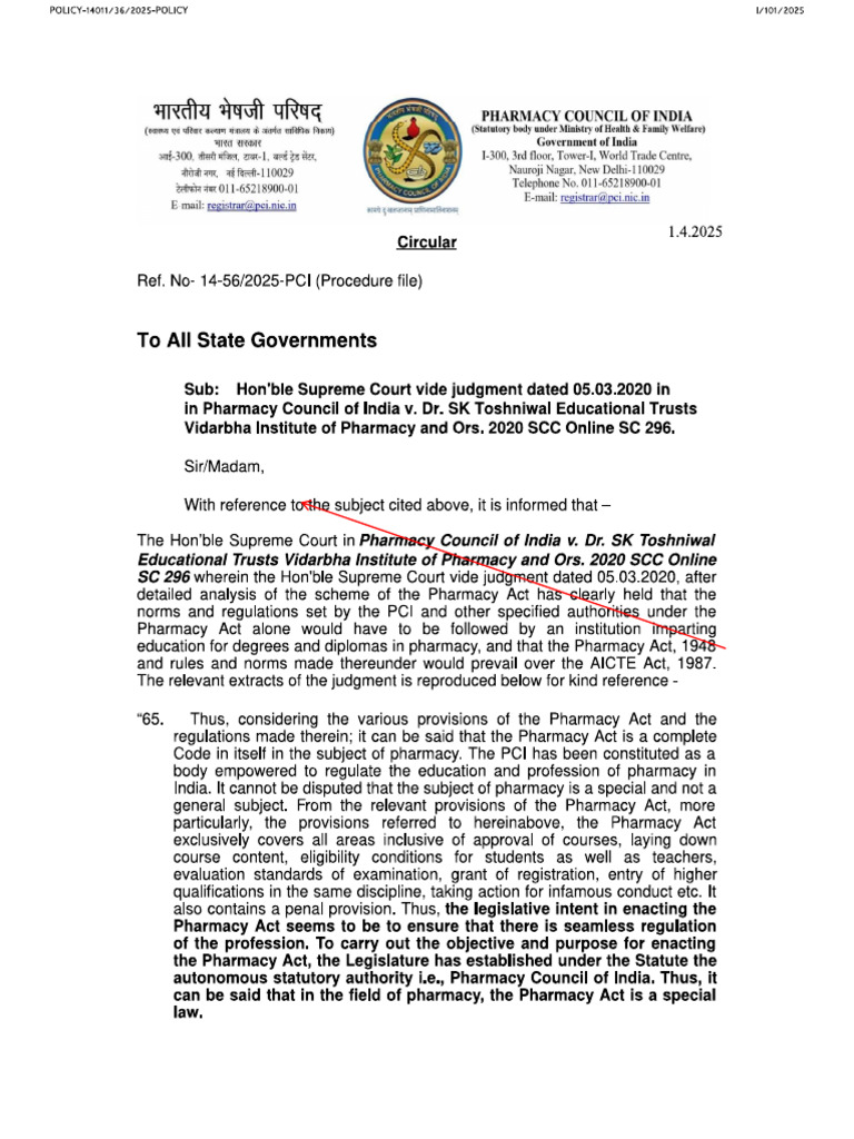 14 56 Circular 01.04.2025 | PDF