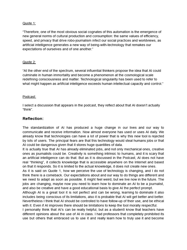 Impact of AI on Society and Jobs | PDF | Artificial Intelligence ...