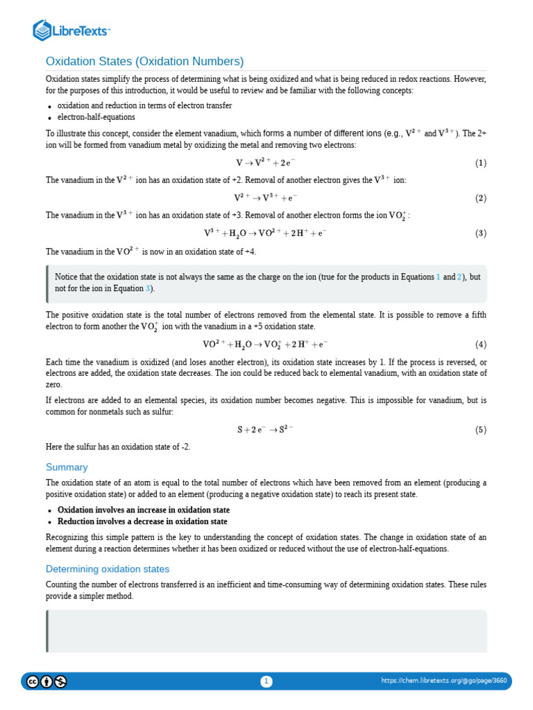 Oxidation Number of Sulfate Explained | PDF | Redox | Sulfate
