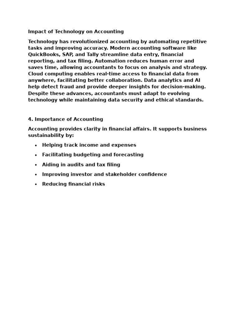 Technology's Impact on Accounting Practices | PDF
