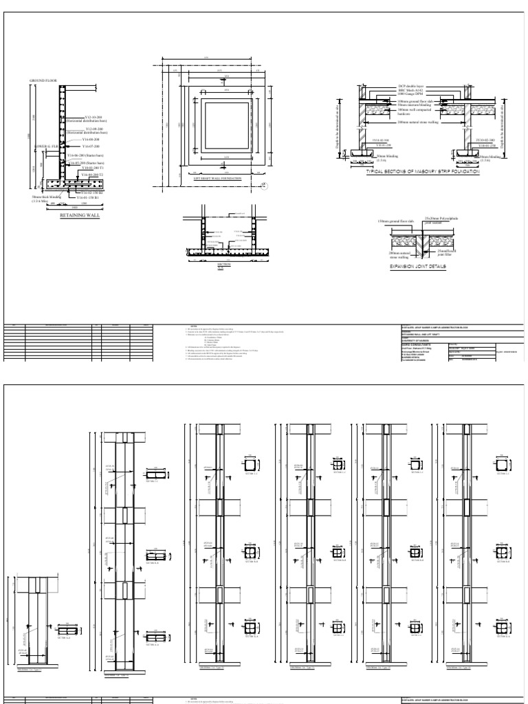 Foundation and Column Details for Campus | PDF | Components | Real Estate