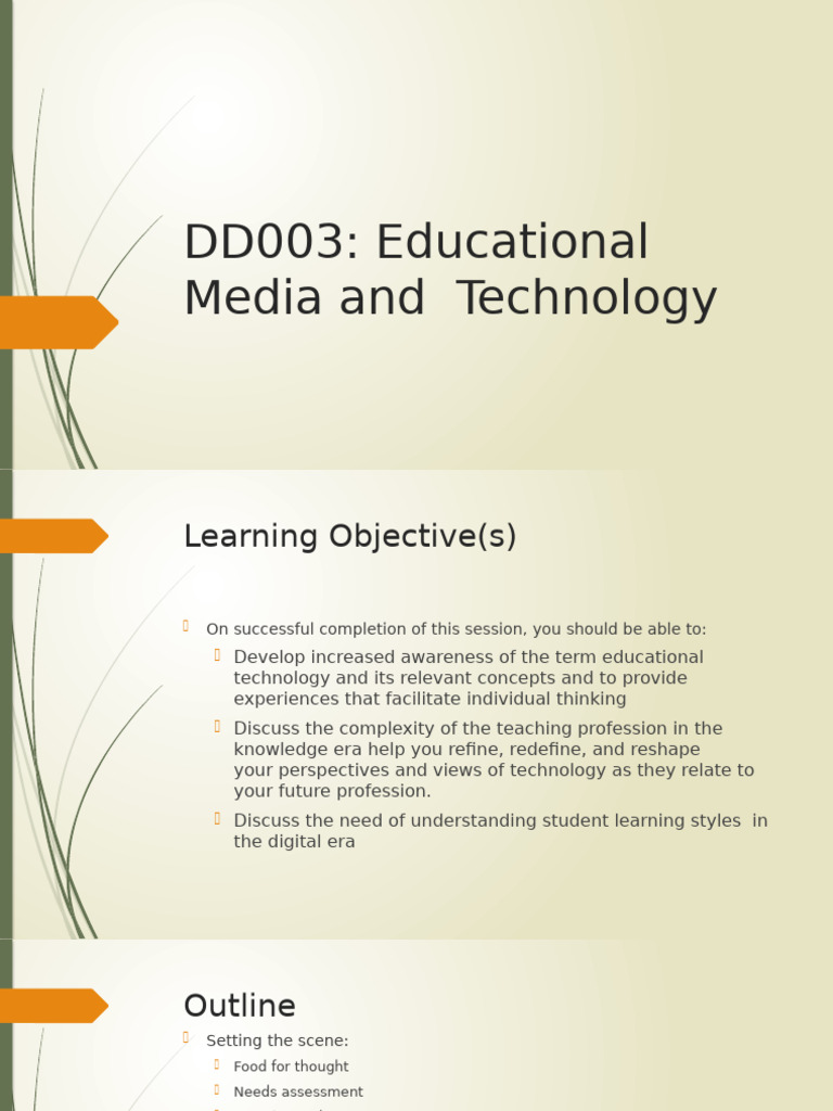 DD003 Session 1 Slides | PDF | Educational Technology | Learning