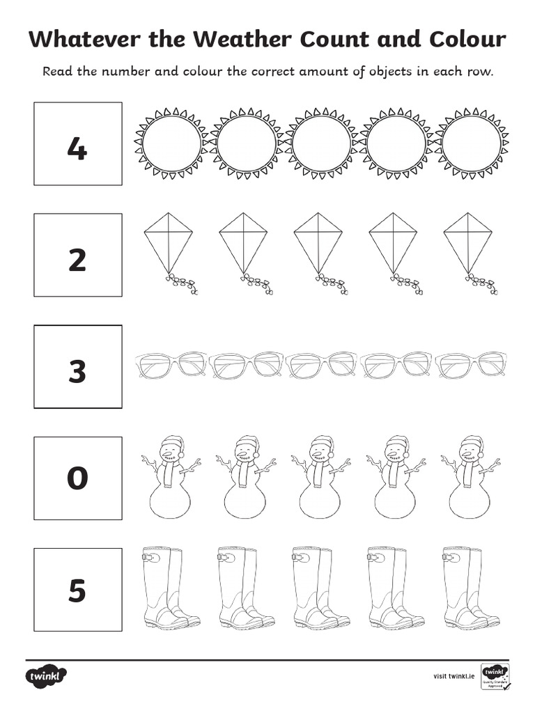 Count and Color Objects Activity | PDF
