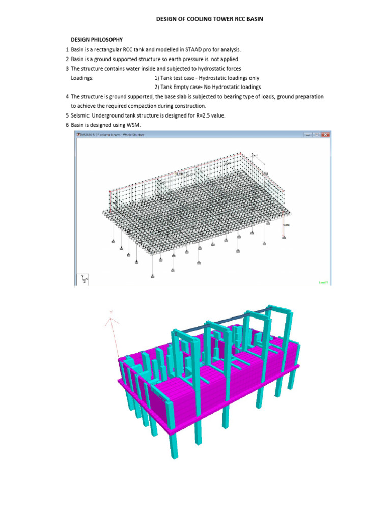 RCC Basin Design for Cooling Tower | PDF | Geotechnical Engineering | Wound