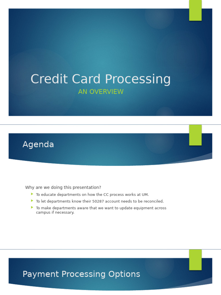 Credit Card Processing Overview at UM | PDF | Credit Card | Debit Card