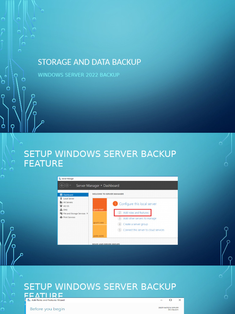 Windows Server 2022 Backup Guide | PDF