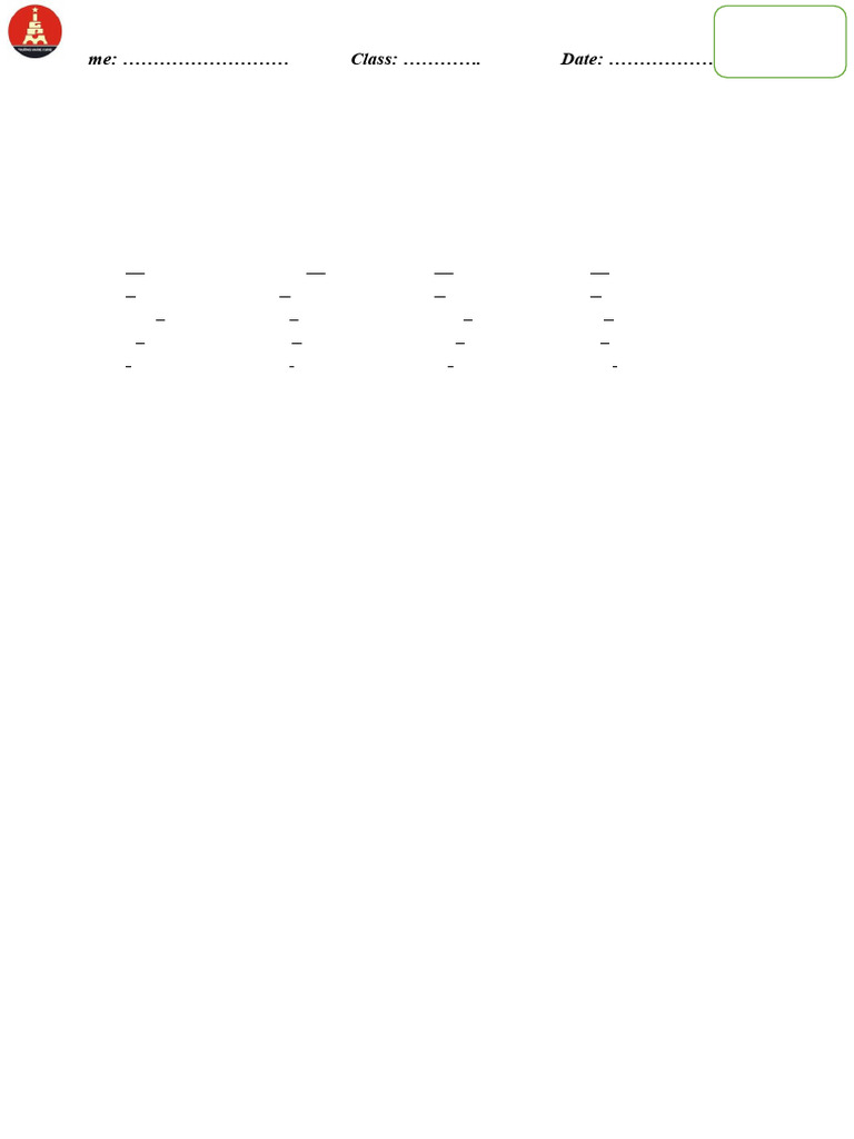 Grade 6 English Practice Test | PDF | Cave