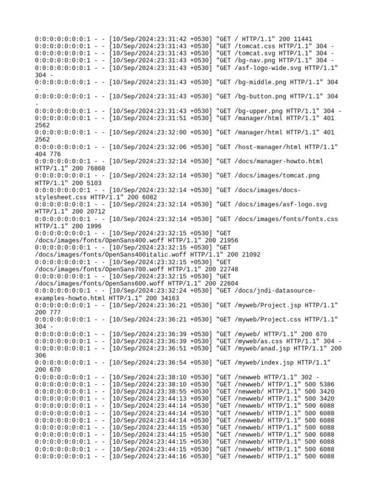 Newweb HTTP 500 Error Logs | PDF | Network Protocols | Communications ...