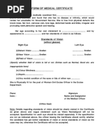 Eye Fitness Certificate Format | PDF