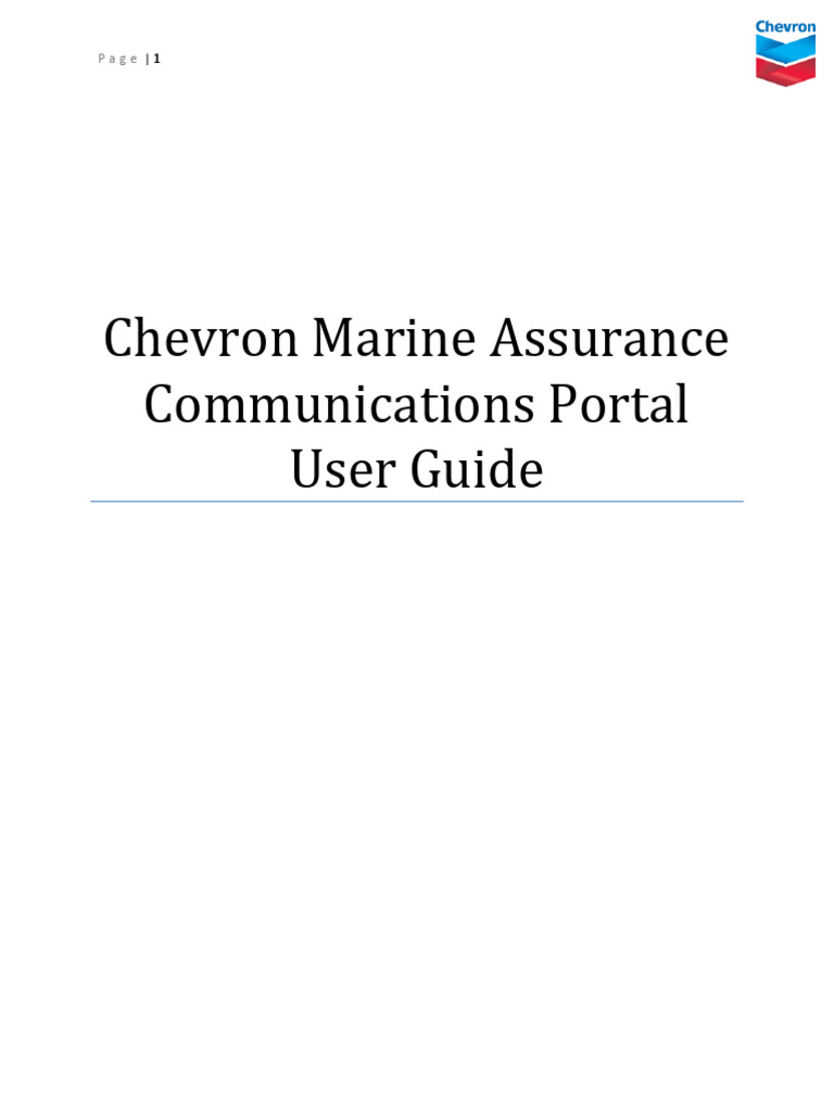 Chevron Marine Assurance Portal Guide | PDF | Computer Mediated ...
