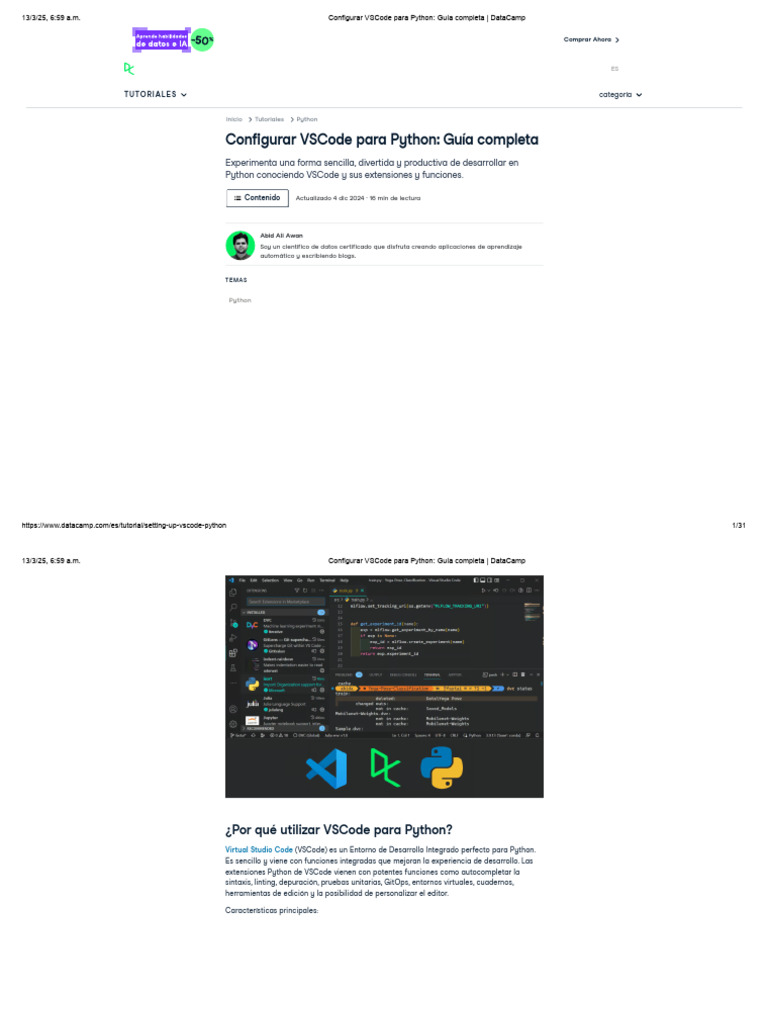 VSCode Para Python_ Guía Completa Cofig | PDF | Python (lenguaje de ...