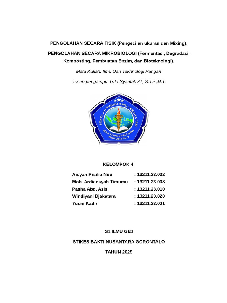 Kel4. Ilmu Dan Teknologi Pangan | PDF