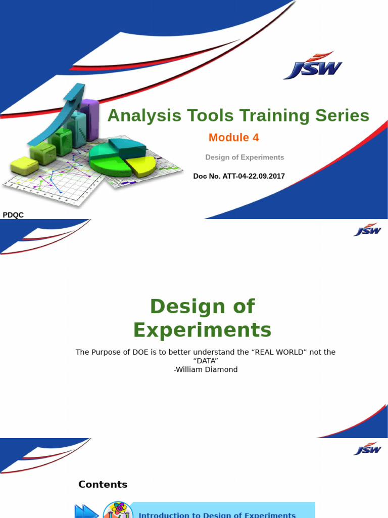 Design of Experiments Training Guide | PDF | Experiment | Design Of ...