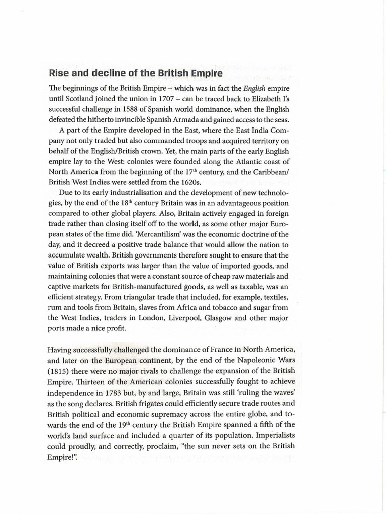 Rise and Fall of the British Empire | PDF | British Empire | Spanish Empire