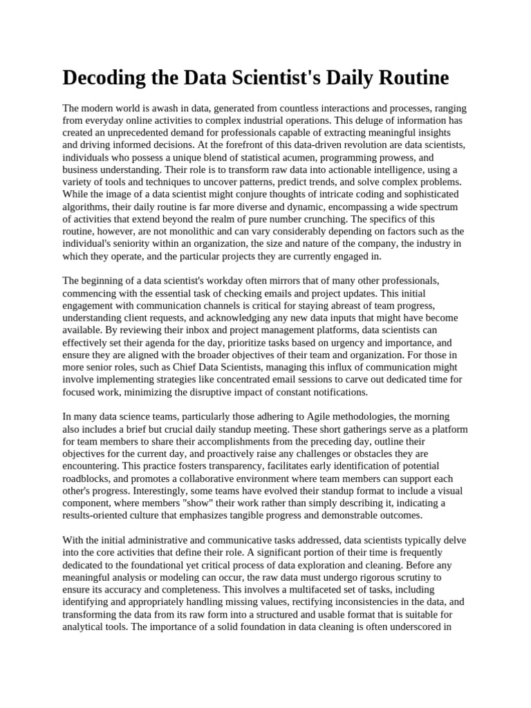 Decoding The Data Scientist | PDF | Data Science | Data