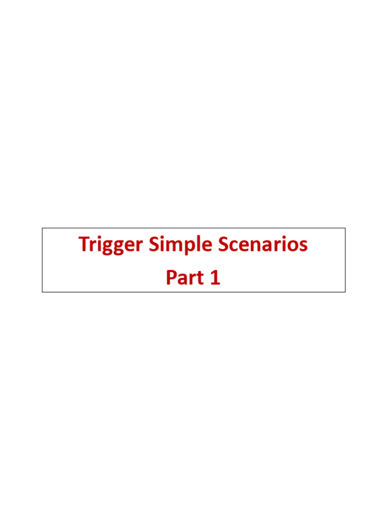 Trigger Beginner Level Scenario | PDF | Computing | Software