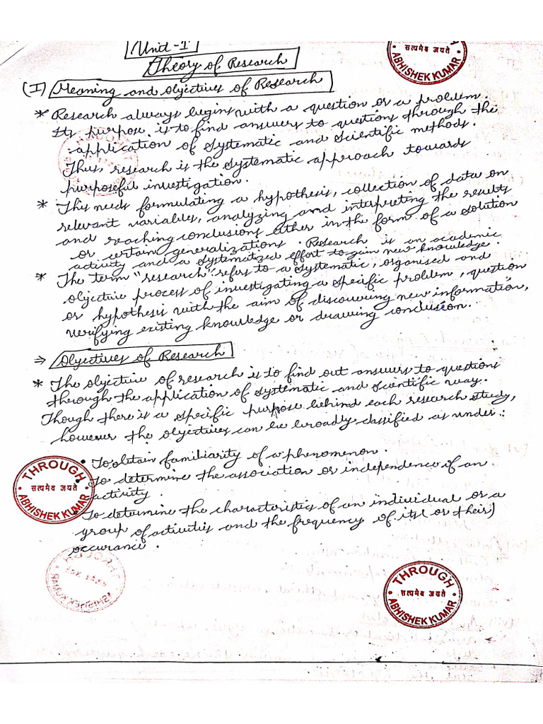 Unit 1 4 Research Methodology Ethodology Pdf