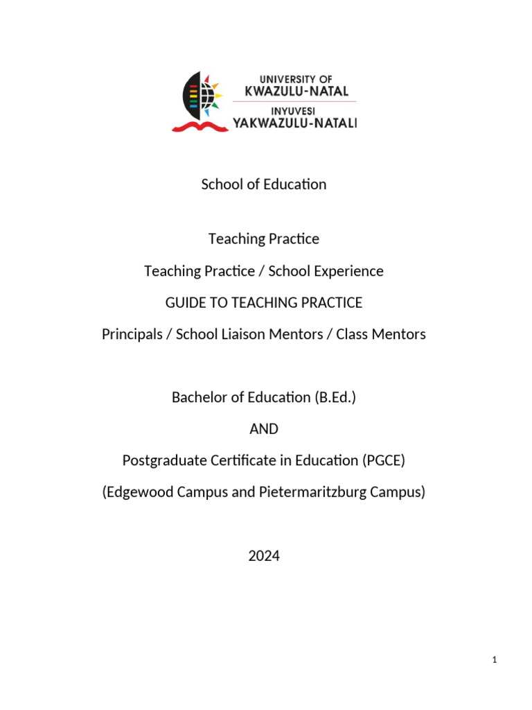 Teaching Practice Guide for Educators 2024 | PDF | Teachers | Mentorship