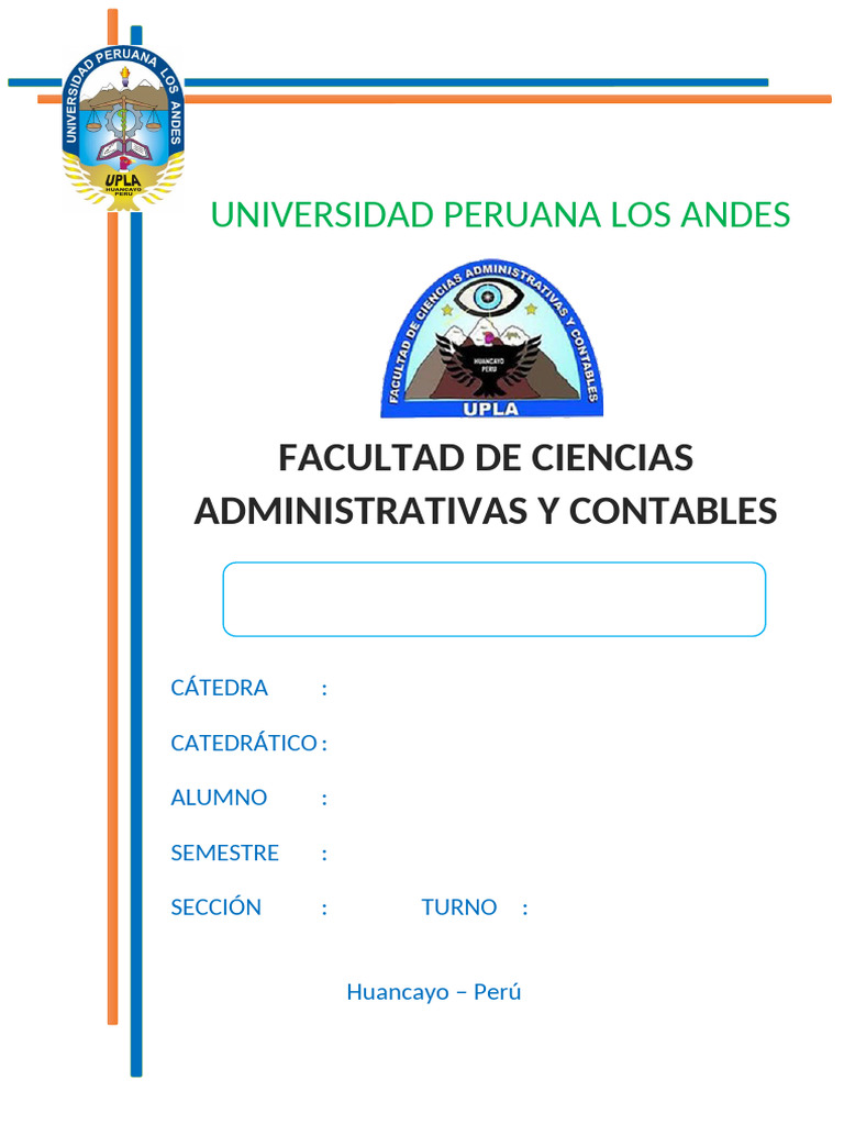 Caratula de Ciencias Administrativas y Contables 1 | PDF