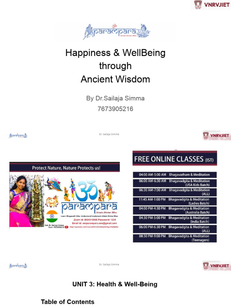 Unit 3 - Health & WellBeing | PDF | Spirituality | Yoga