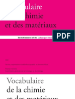 Vocabulaire de la chimie et des matériaux