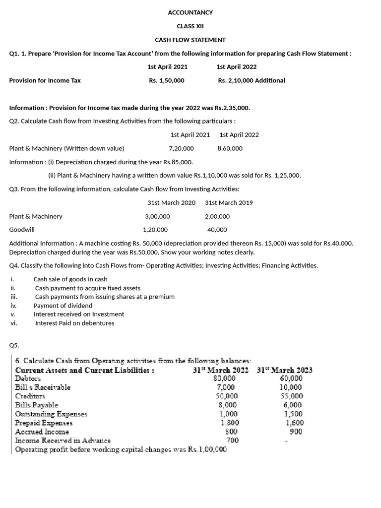 Cash Flow Statement | PDF