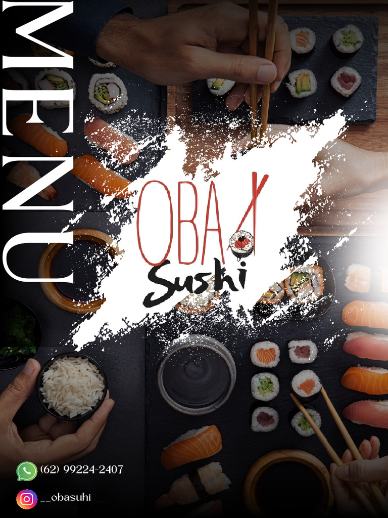 Menu do Oba Sushi em Belém | PDF | Culinária asiática | Culinária japonesa