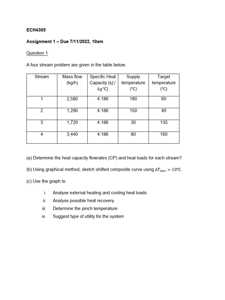 Assignment 1 Specific Heat Capacity Pdf
