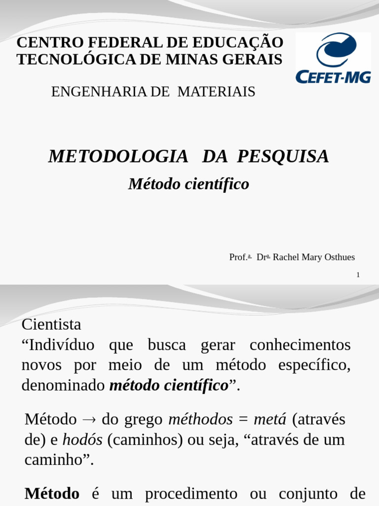 Metodologia da Pesquisa Científica | PDF | Método científico | Science