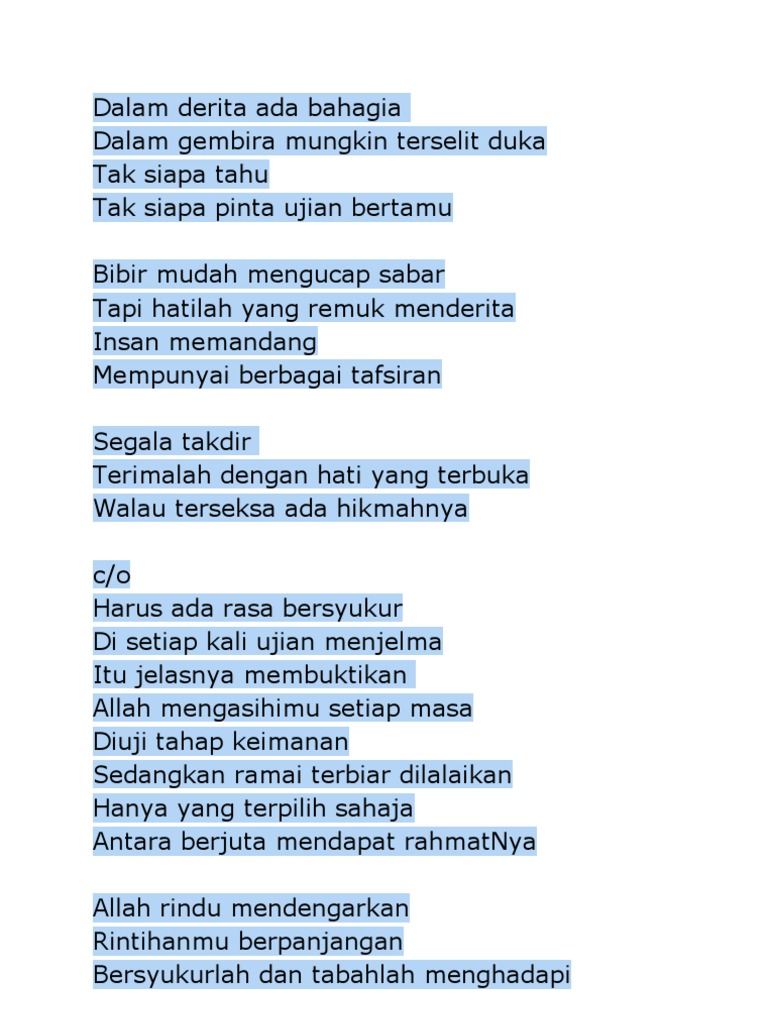 Dalam Derita Ada Bahagia Pdf