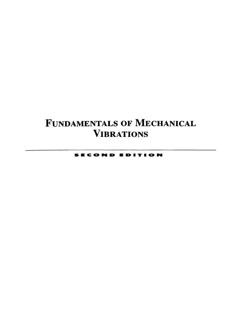 Fundamentals of Mechanical Vibrations | PDF