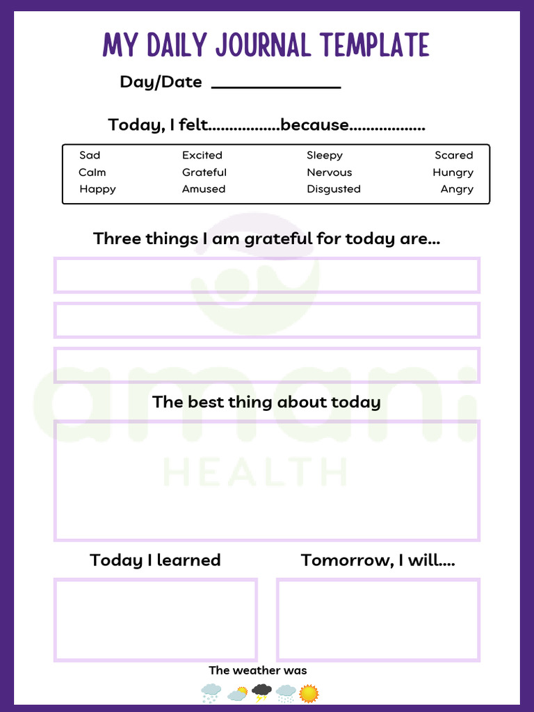 Daily Journal and Reflection Template | PDF