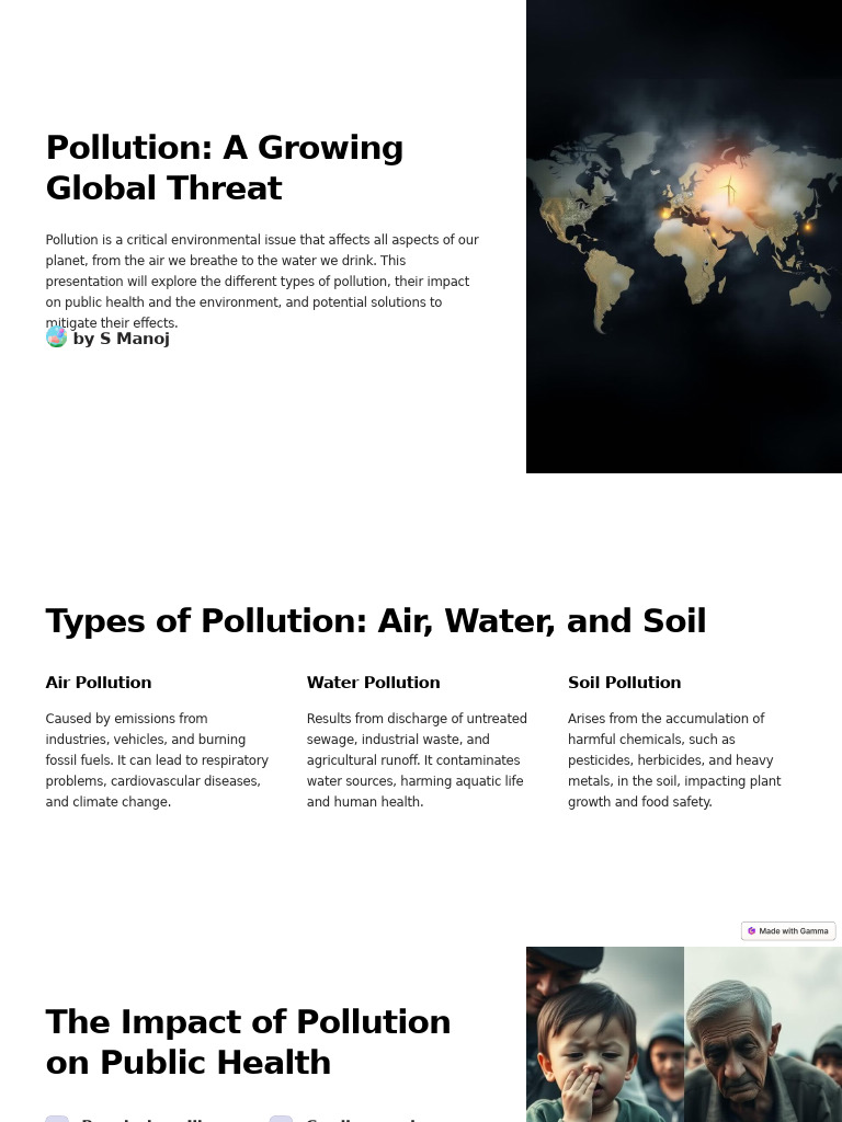 Combatting Pollution: Types & Solutions | PDF | Pollution | Air Pollution