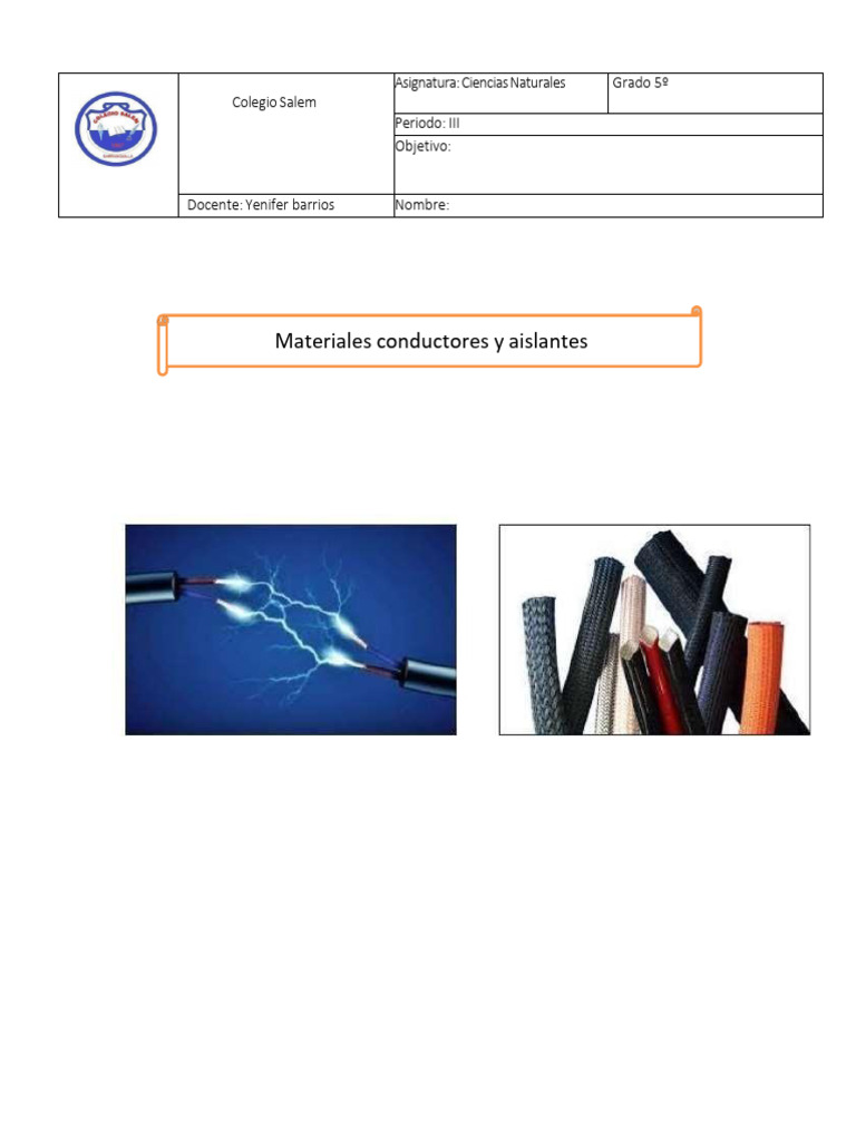 Conductores y Aislantes Eléctricos | PDF | Aislador (Electricidad ...