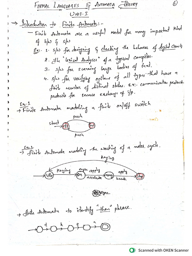 Atcd Unit-1 Notes (3rd Year) | PDF