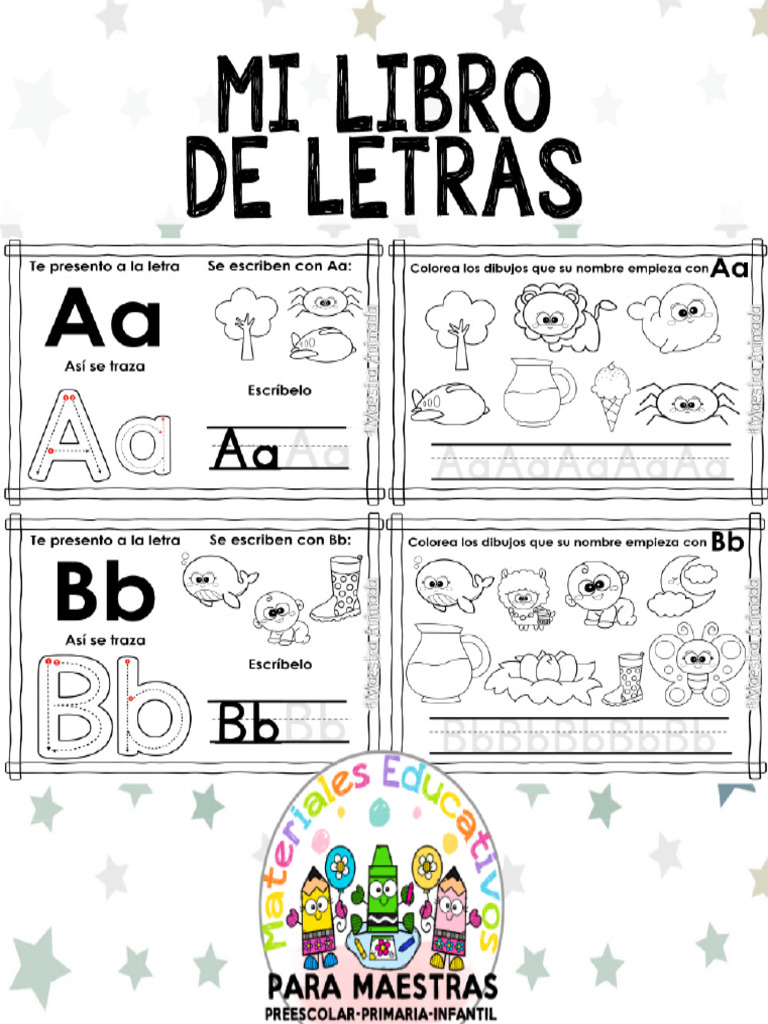 Mi Libro para Aprender Las Letras Recopilado Por Materiales Educativos ...