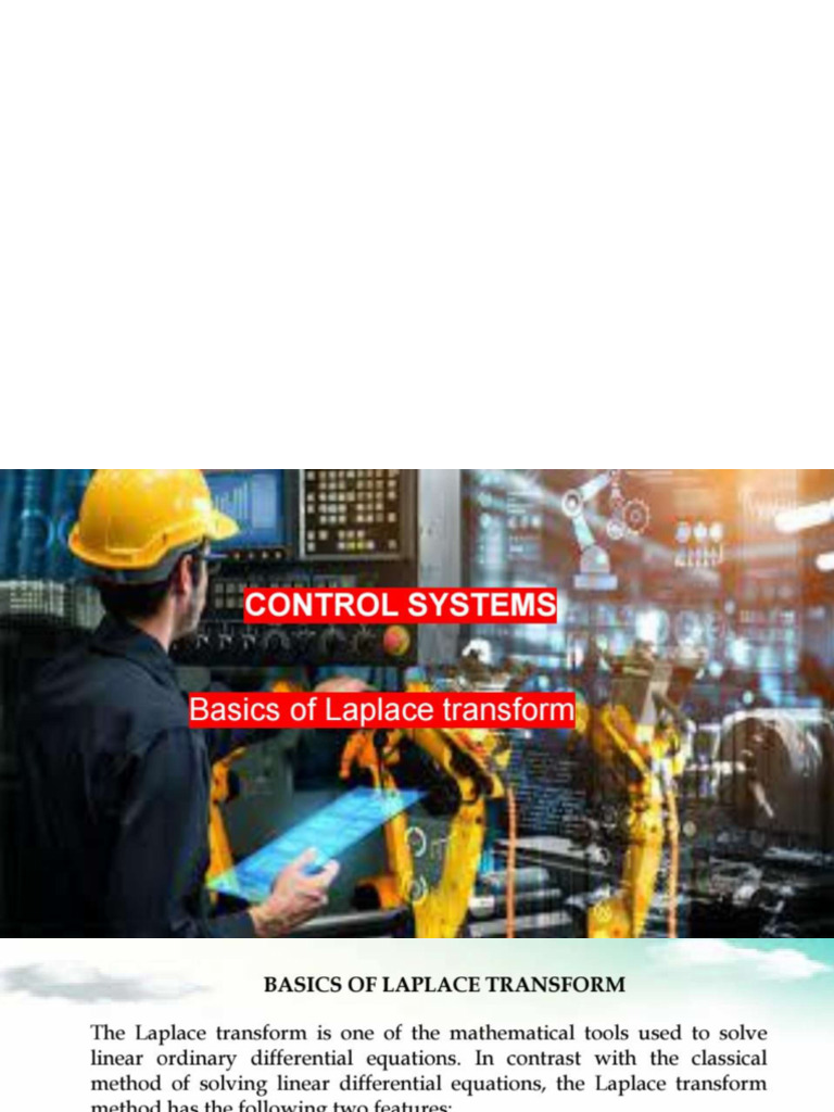 Lecture 02 Basics Of Laplace Transform Part 01 Pdf