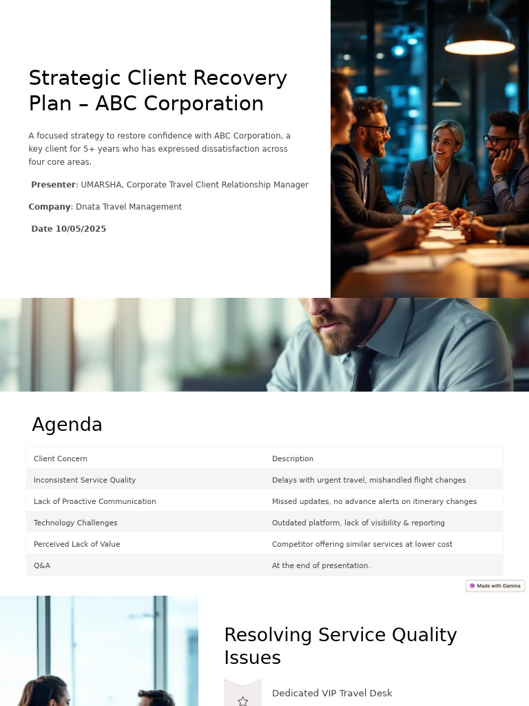 Strategic Client Recovery Plan ABC Corporation | PDF | Artificial ...