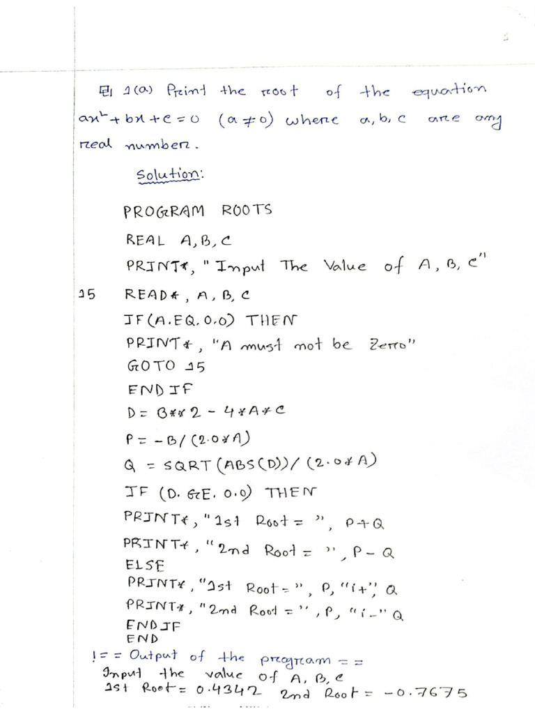 Math Lab Question Solution | PDF